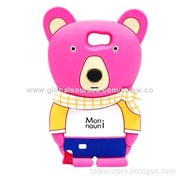3D Carton Animal design, Cute Little Bear-shaped Soft Silicone Cover Case for iPhone 5